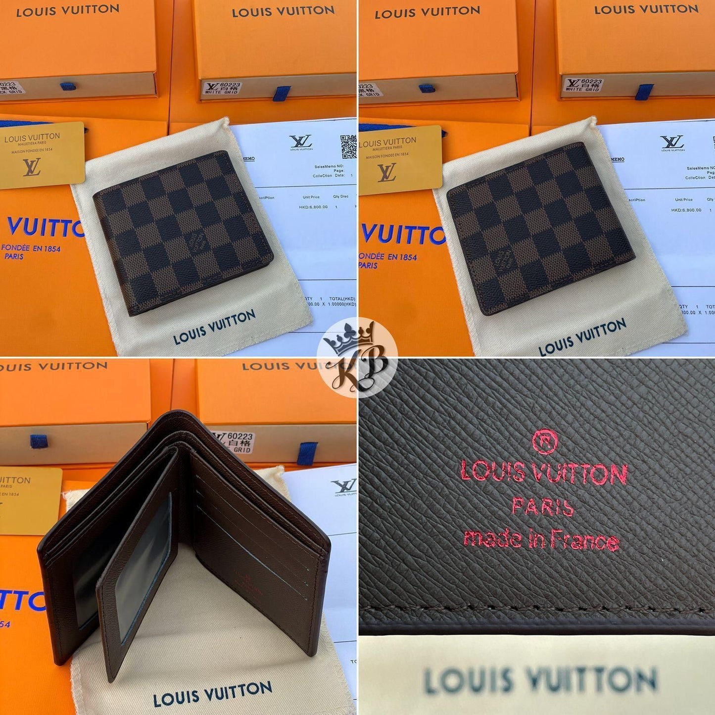 Luxury lv slender men's wallet