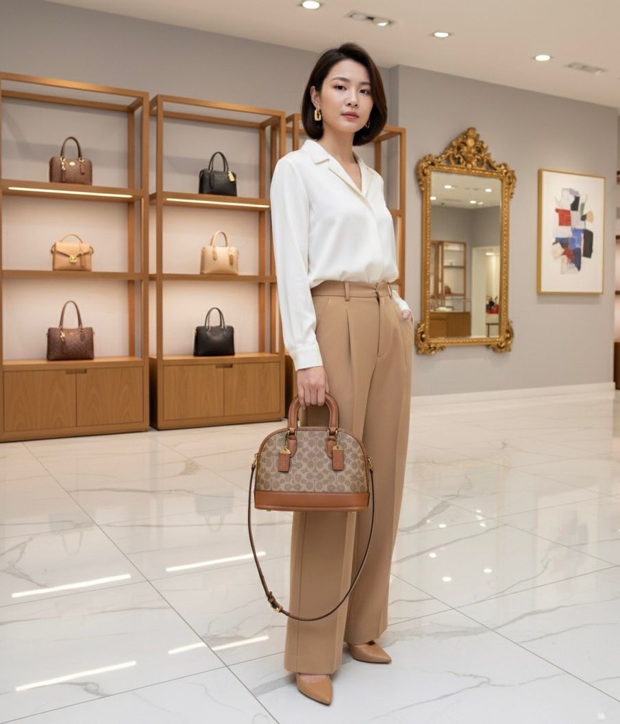 Luxury premium leather handbag