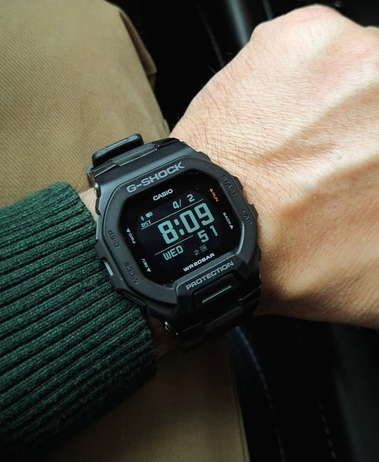 GBD-200UU-1DR Digital Dial Black Resin Strap Men's Watch
