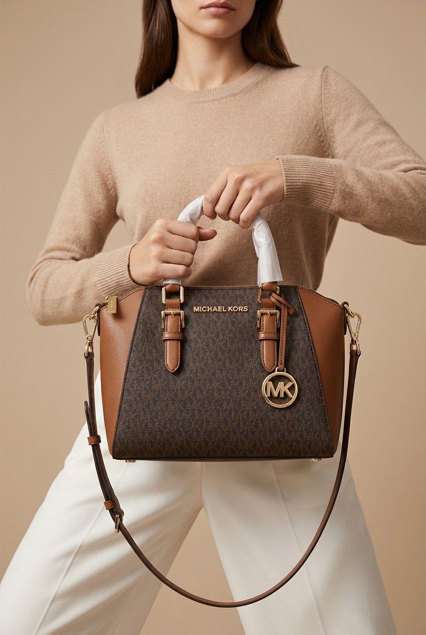 Amazing Michael Kors Ciara Satchel Signature Handbag