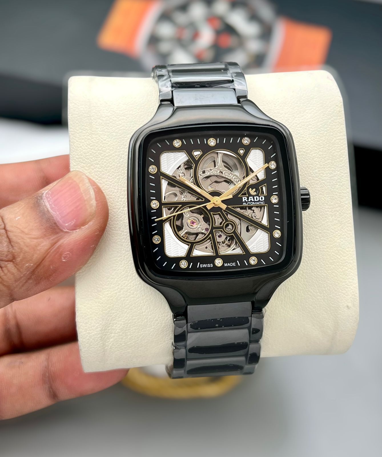Amazing RD Square Open heart men's watch