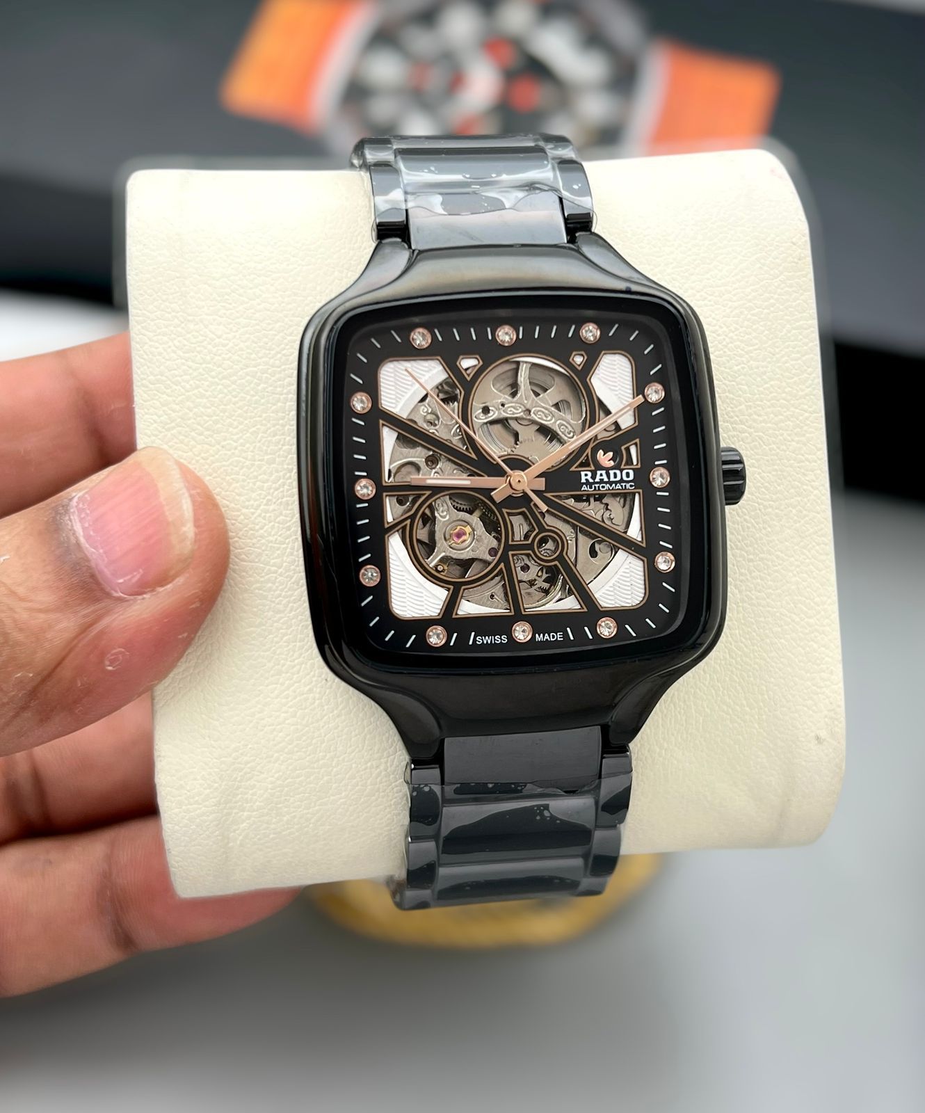 Amazing RD Square Open heart men's watch