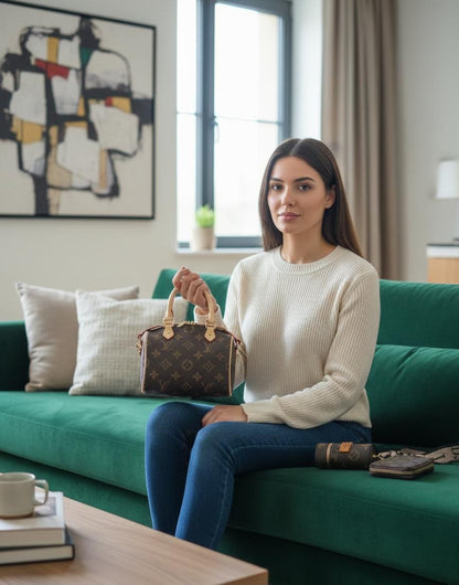 Amazing lv Nano Speedy bag set