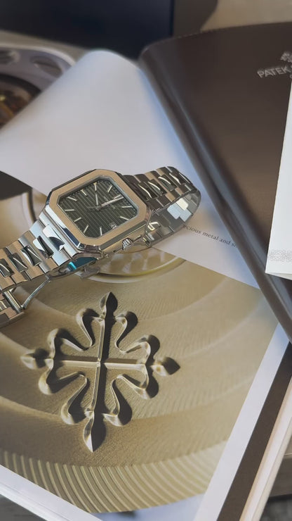 Men’s Luxury Automatic Watch – Olive Green Dial Edition