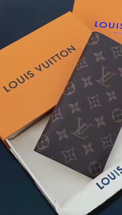 Luxury Men’s Long Wallet – Monogram Canvas Edition