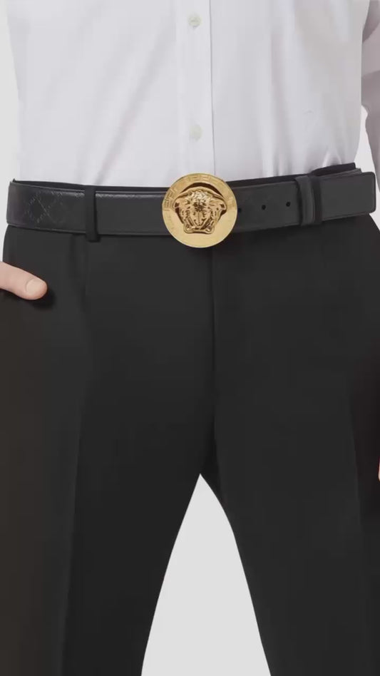 Luxury Medusa Biggie Leather Belt