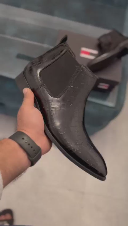 Premium Boys’ Croco Chelsea Boots