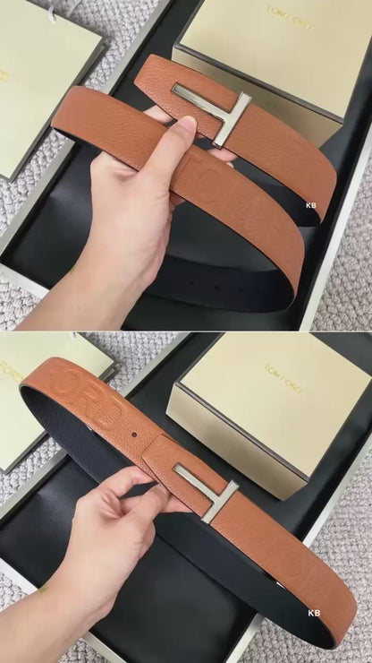 Luxury Reversible Grain Leather Belt – Unisex