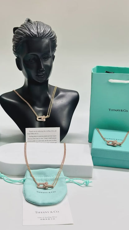 TIFFANY HARDWEAR DOUBLE LINK PENDENT IN ROSE GOLD😍*