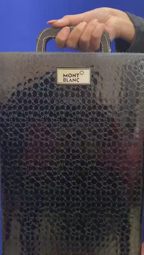 Luxury Leatherette Whiskey Case with 3 Glasses & Premium Accessories