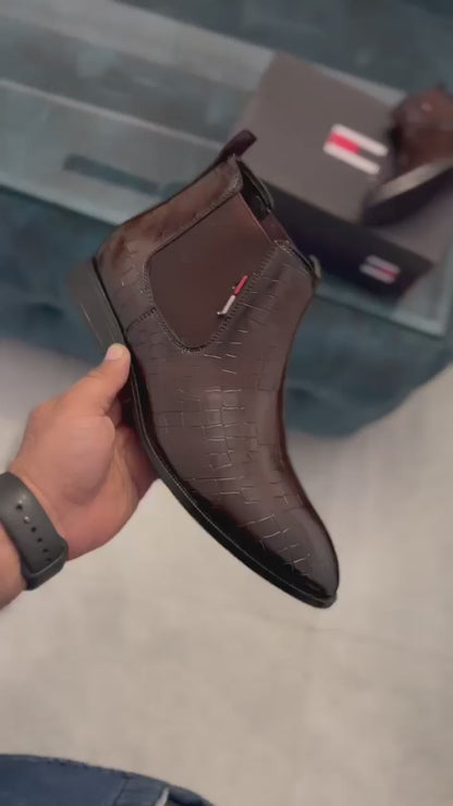 Premium Boys’ Croco Chelsea Boots