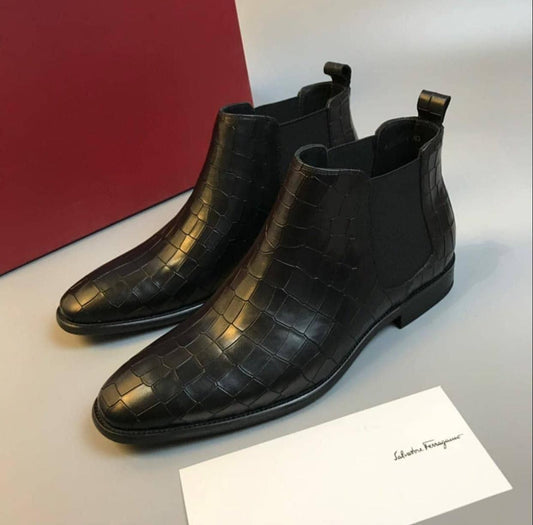 Premium Boys’ Croco Chelsea Boots