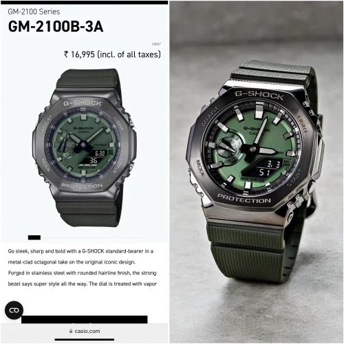 GA2100 With Metal-Clad Octagonal Design Men’s watch