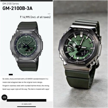 GA2100 With Metal-Clad Octagonal Design Men’s watch