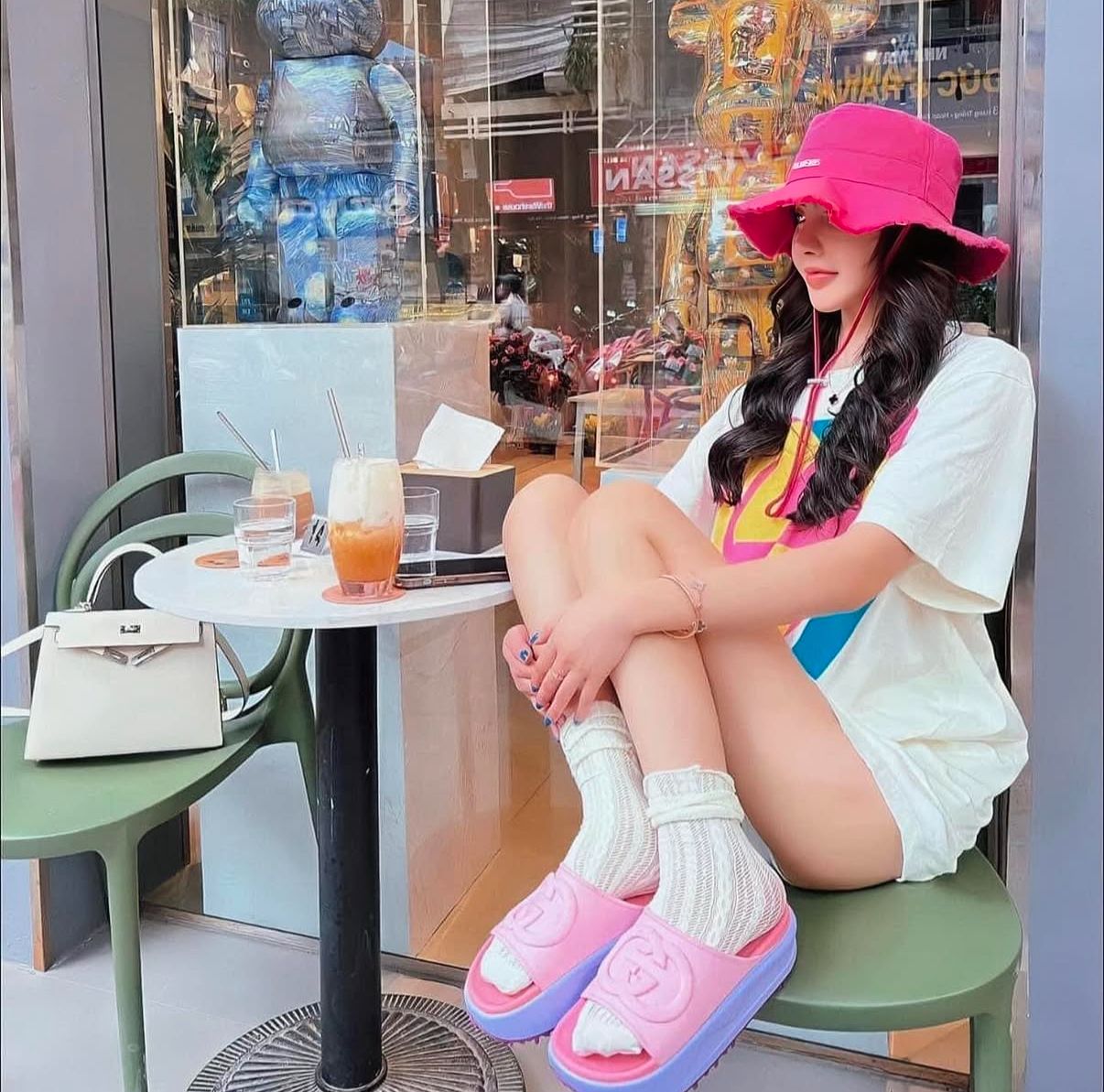 Luxury Women’s Interlocking GG Platform Sandals