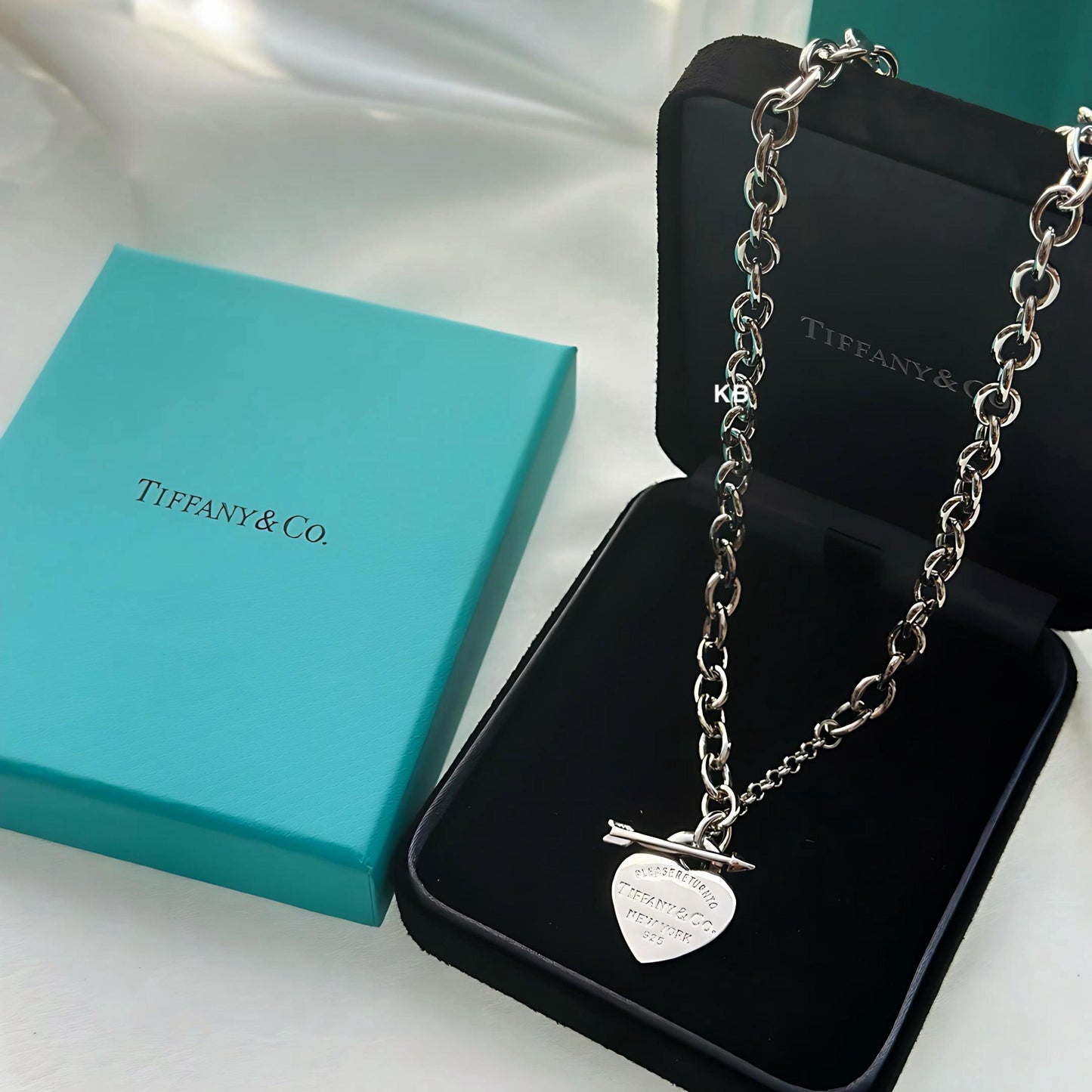 Luxury heart tag necklace