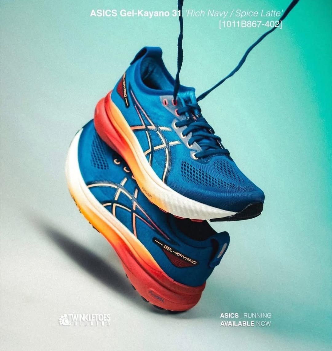 Gel kayano 31 rich navy spicy shoes