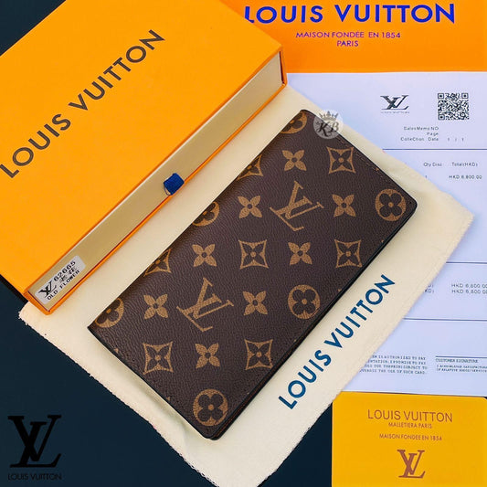 Luxury Men’s Long Wallet – Monogram Canvas Edition