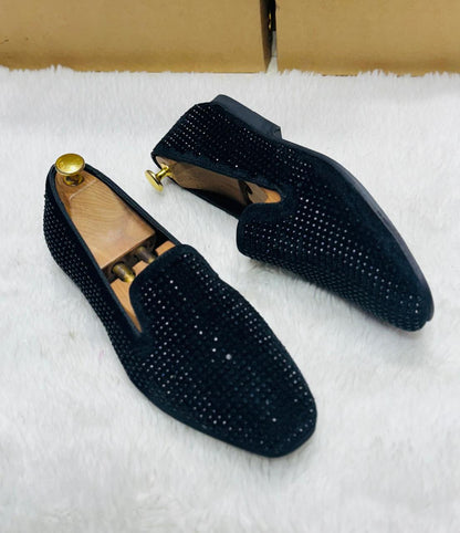 Premium Studded Mirror Loafers for Men