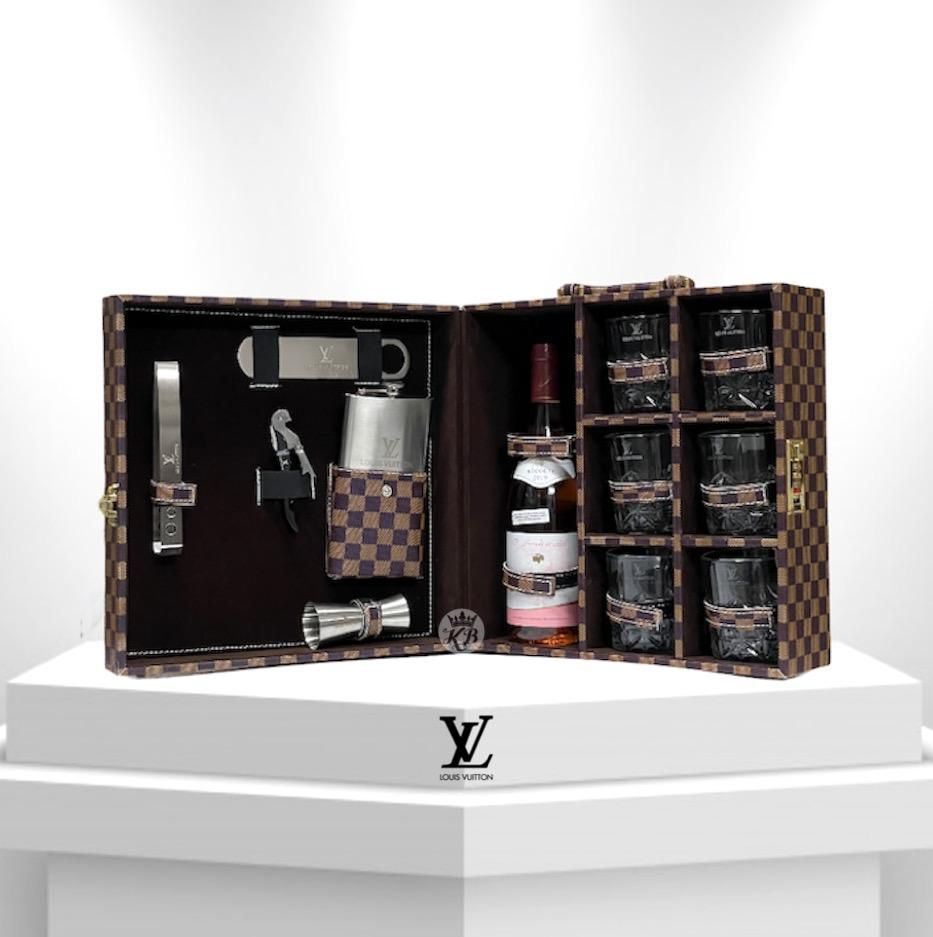 Premium Crocodile Leather Whiskey Case Set