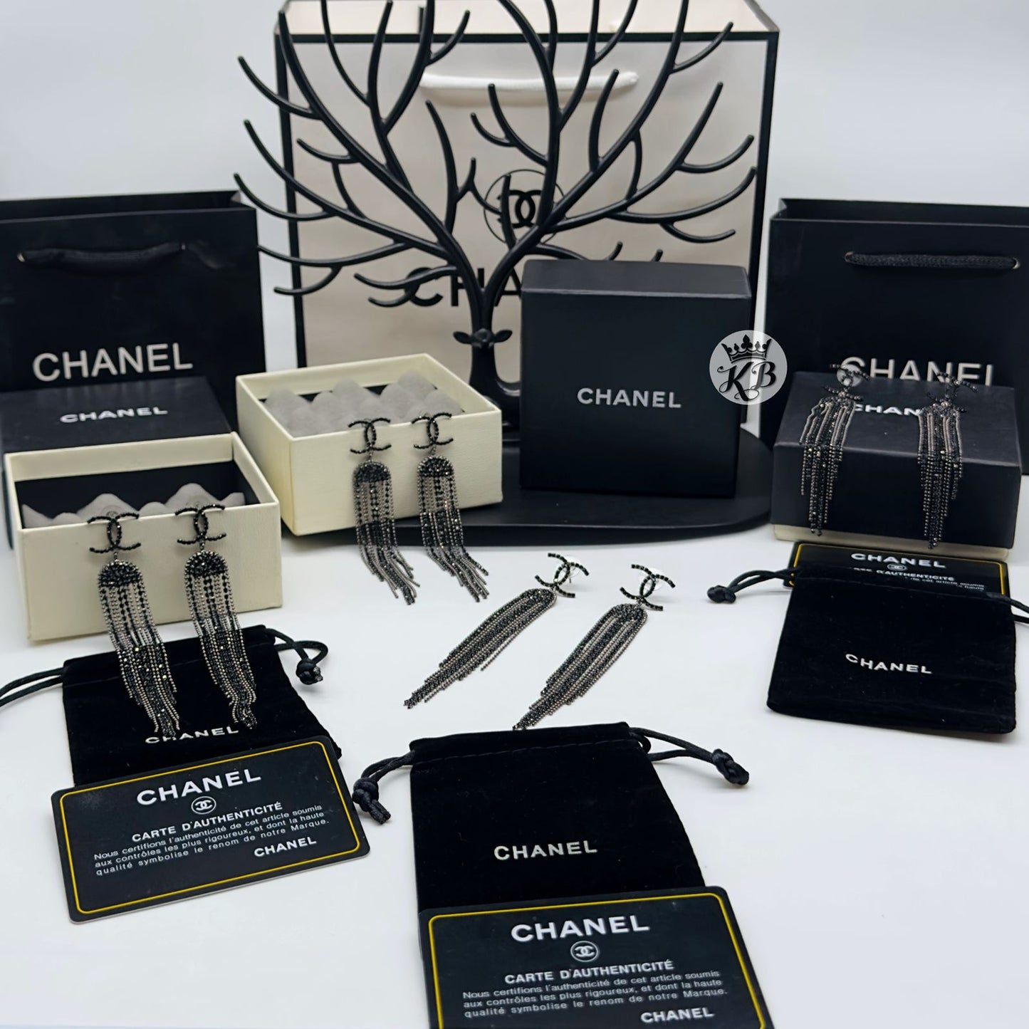 Luxury Crystal Hanging Chain Earrings for Women