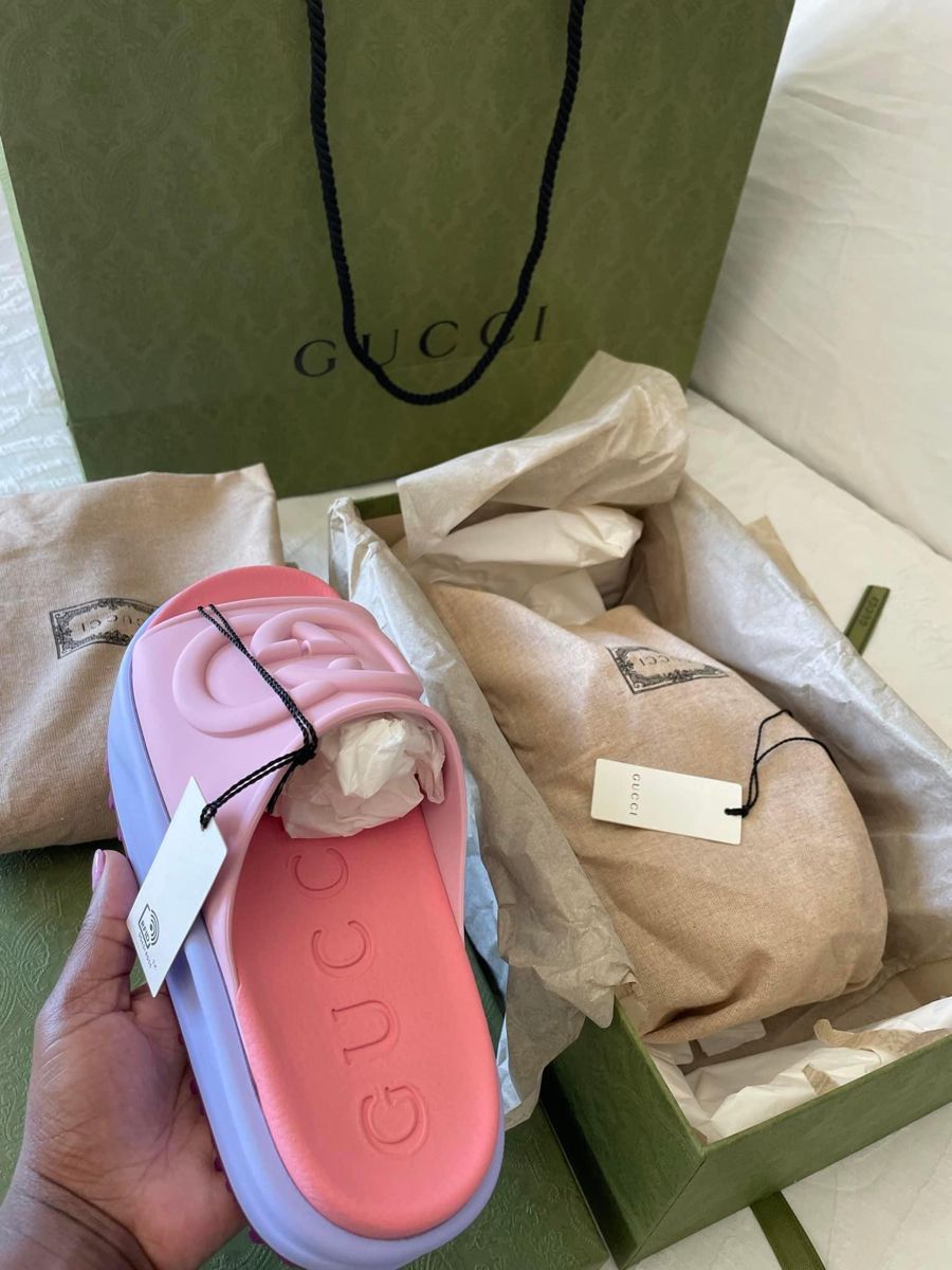 Luxury Women’s Interlocking GG Platform Sandals