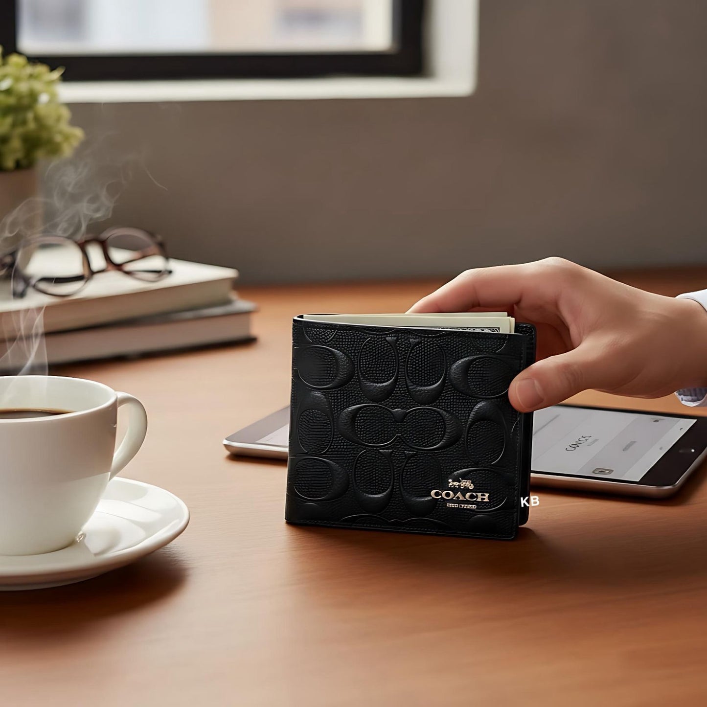 Amazing Initial Engrave men's wallet