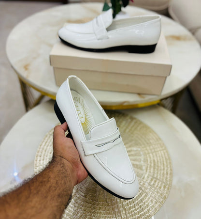 Premium White Loafers for Men