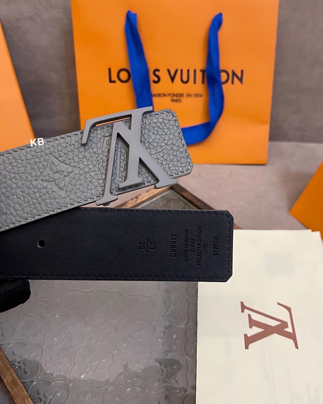 Premium Grey Reversible Leather Belt