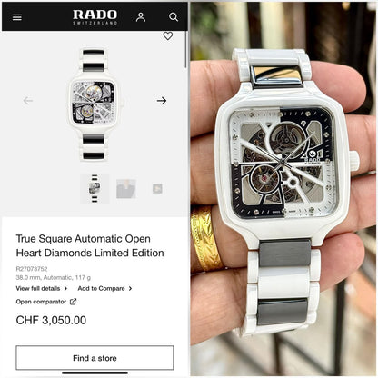 Premium Square Ceramic Automatic Watch | Unisex