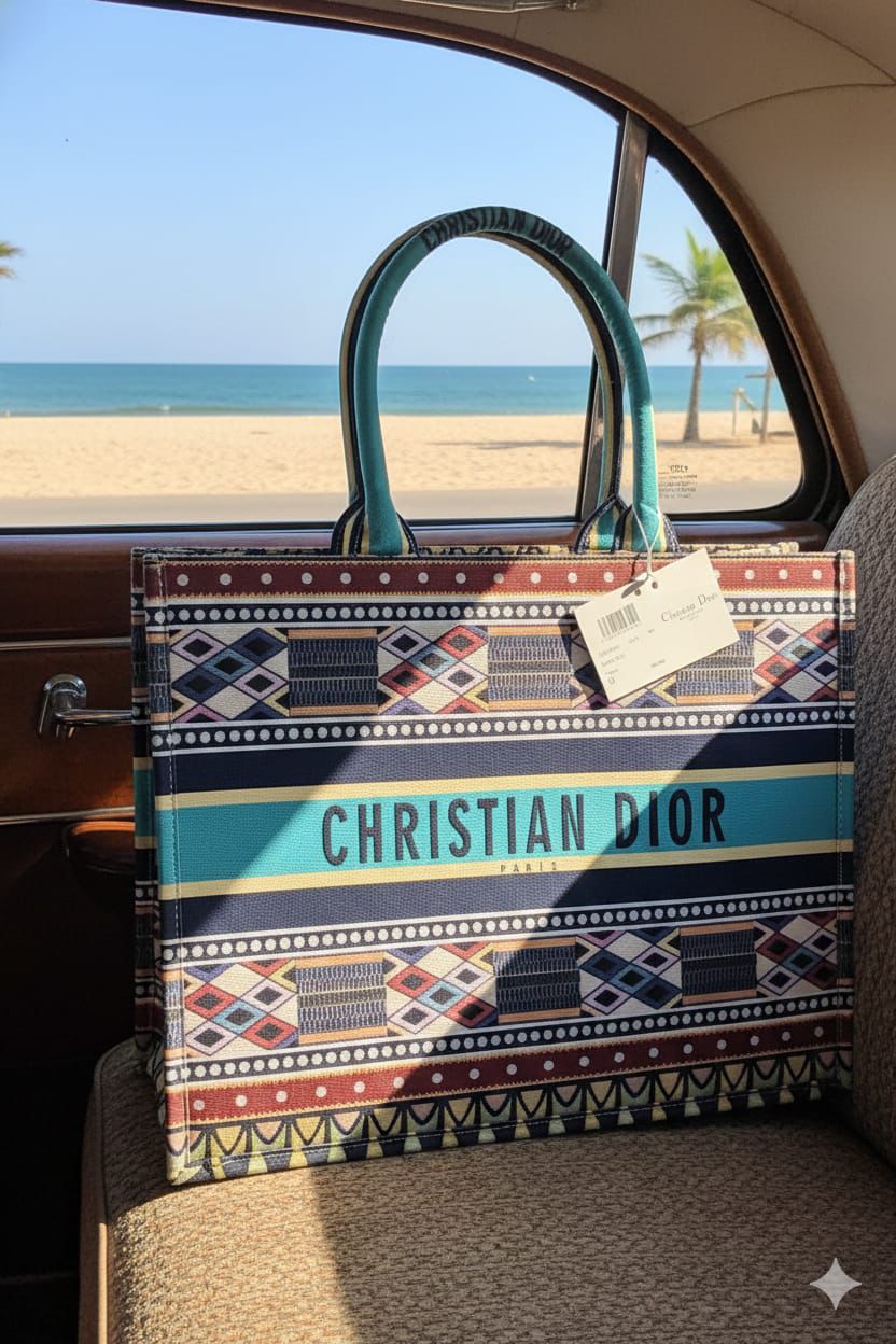 Dior canvas tote
