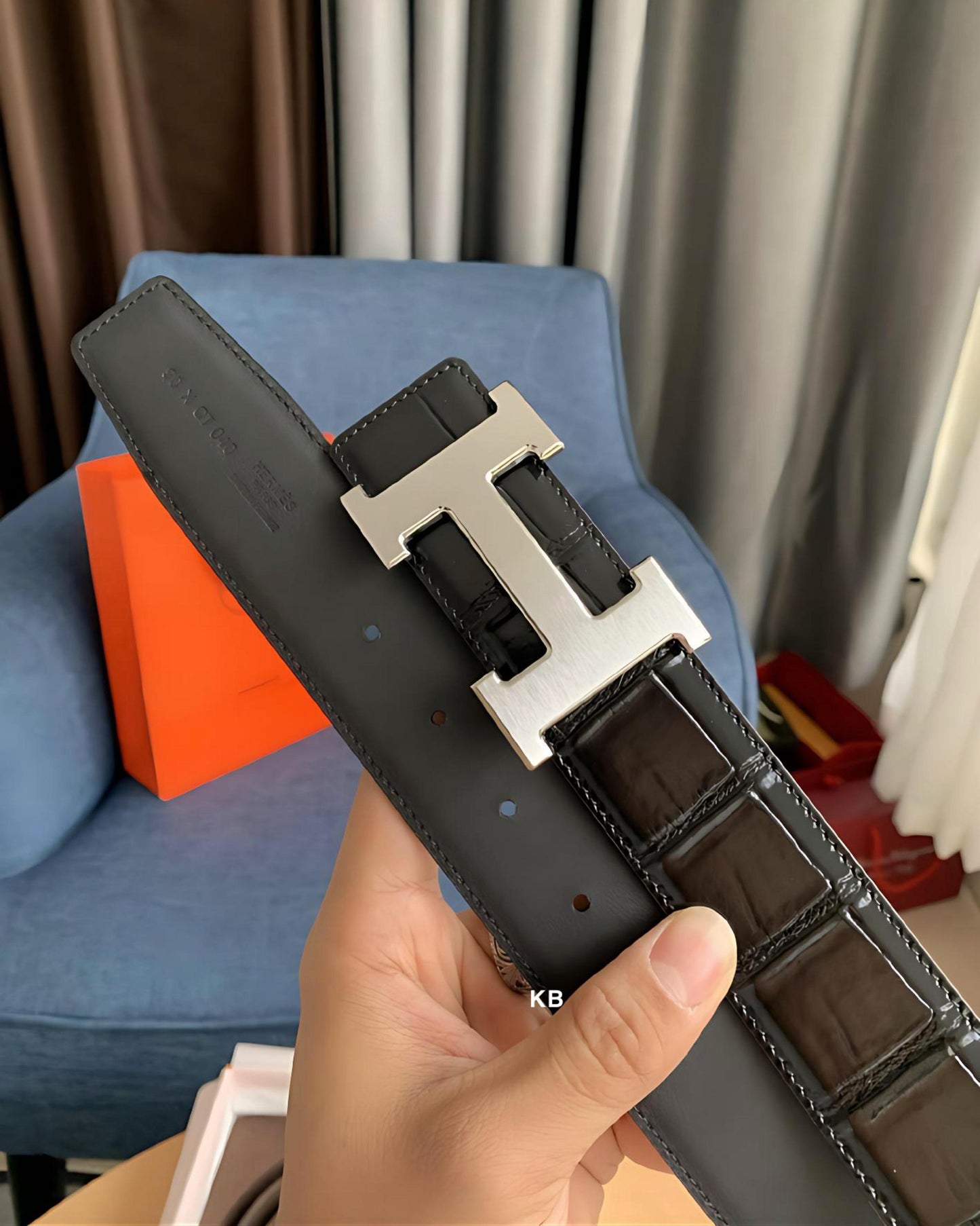 Luxury Constance Alligator Leather belt