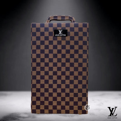 Luxury Leatherette Whiskey Case with 3 Glasses