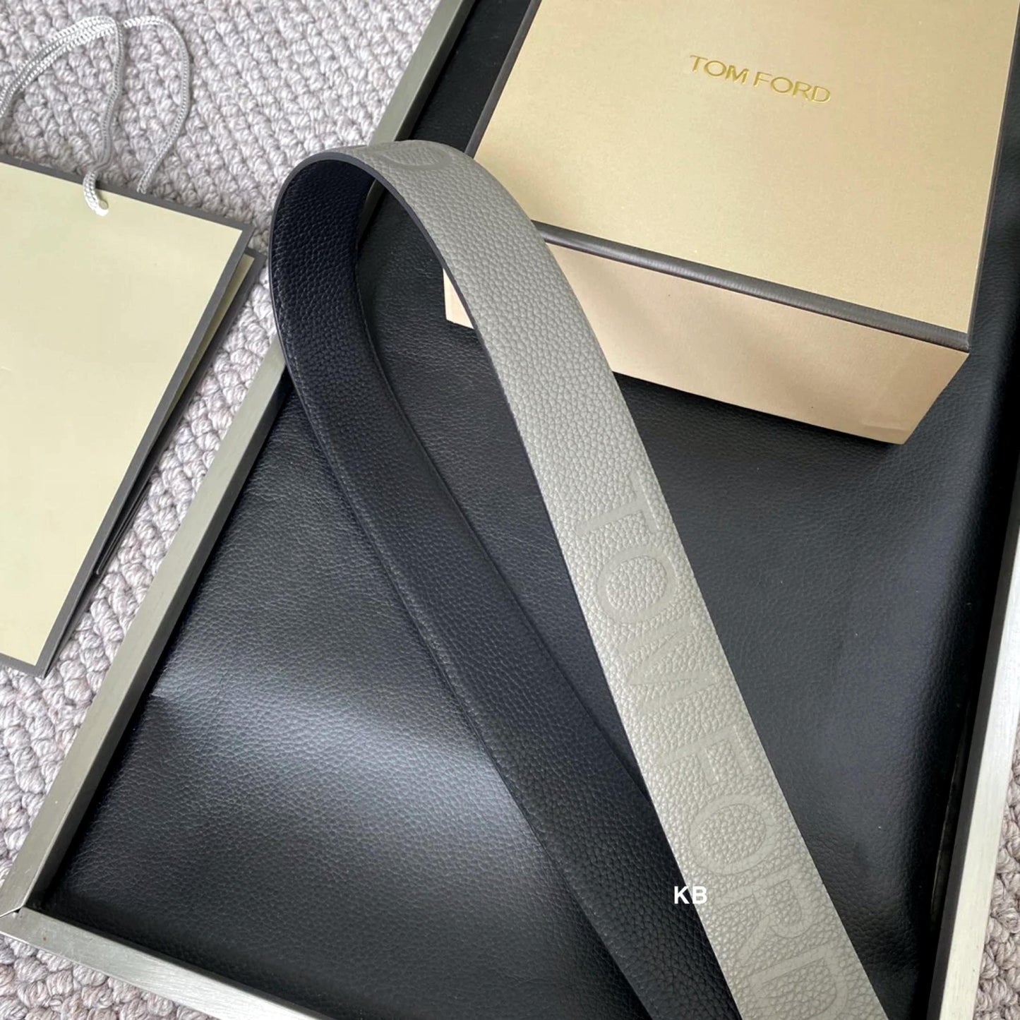 Luxury Grain Leather Reversible Men’s belt