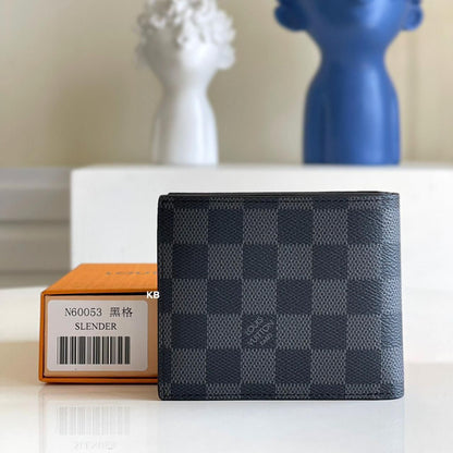 Amazing lv slender men's wallet