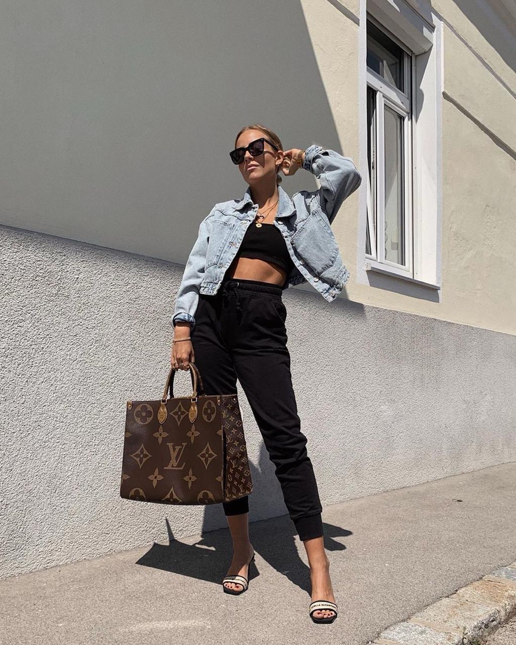 Amazing luxury lv leather bag