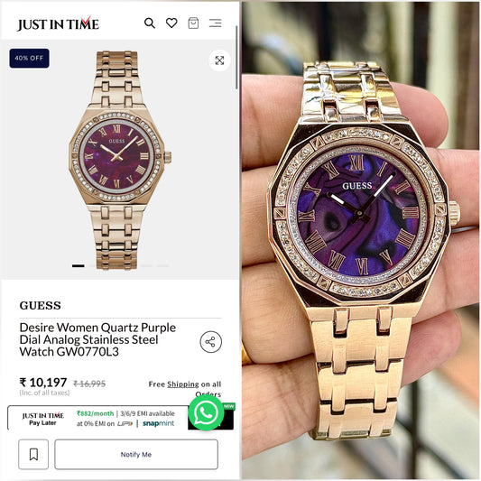 Luxury Women’s royal purple watch