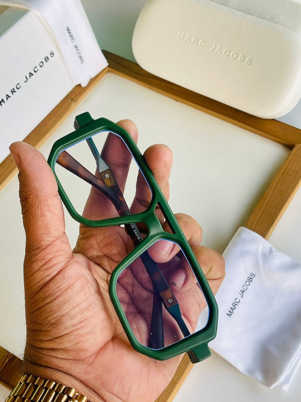 Luxury Unisex Transparent Lens Sunglasses