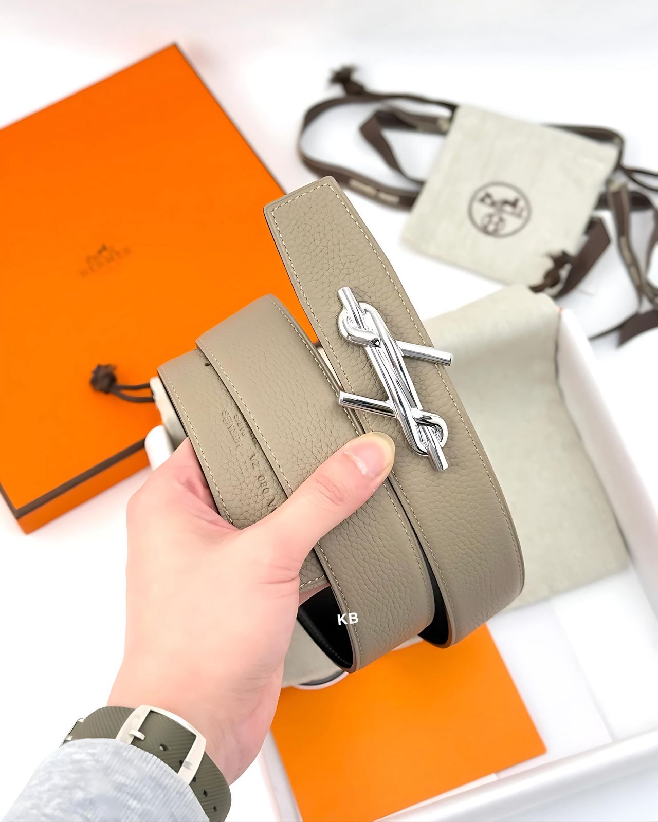 Luxury H Buckle Reversible Leather Strap Belt