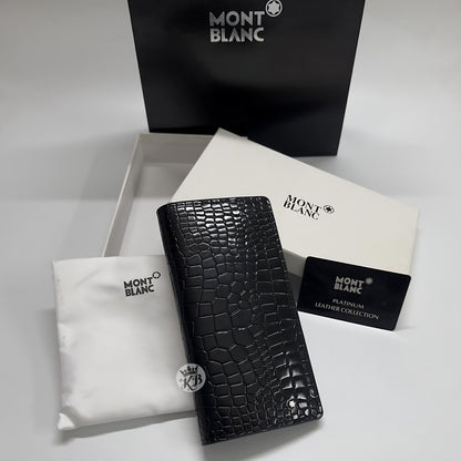 Premium Alligator Leather Long Wallet – Men’s Edition