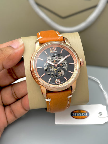 Luxury Automatic Leather Strap Watch for Men