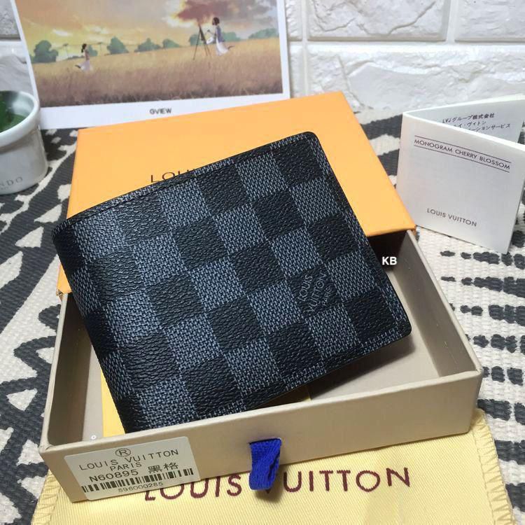 Amazing lv slender men's wallet