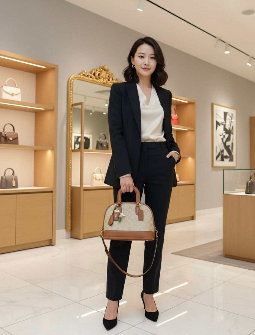 Luxury premium leather handbag