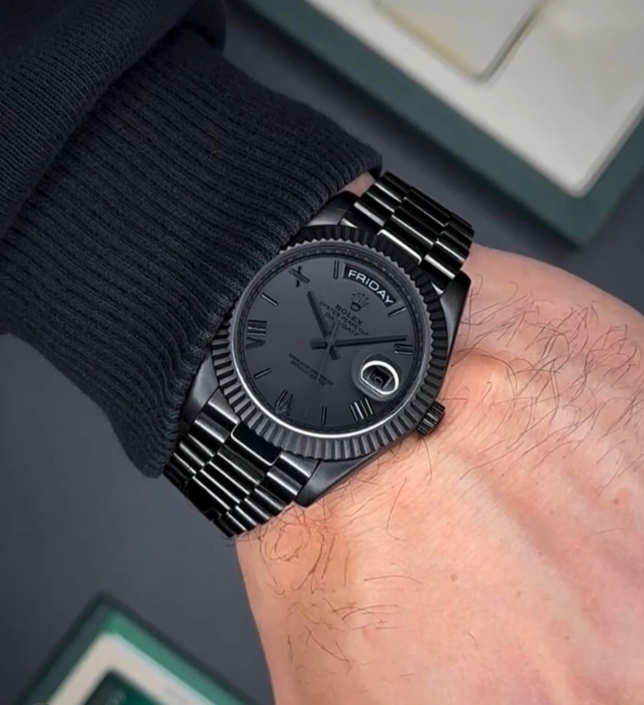 Rolex Day-Date Black Watch