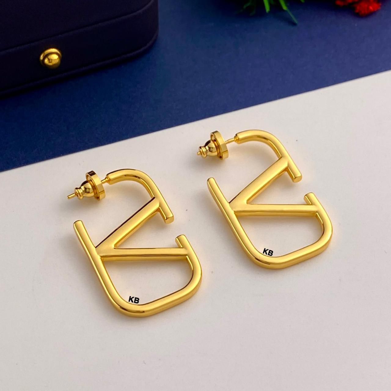 Luxury Women’s Signature Metal Earrings