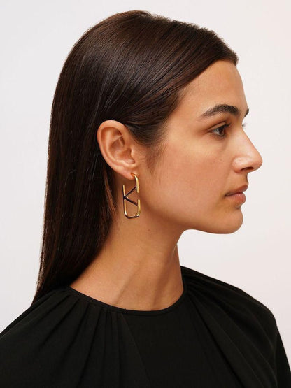 Luxury Women’s Signature Metal Earrings
