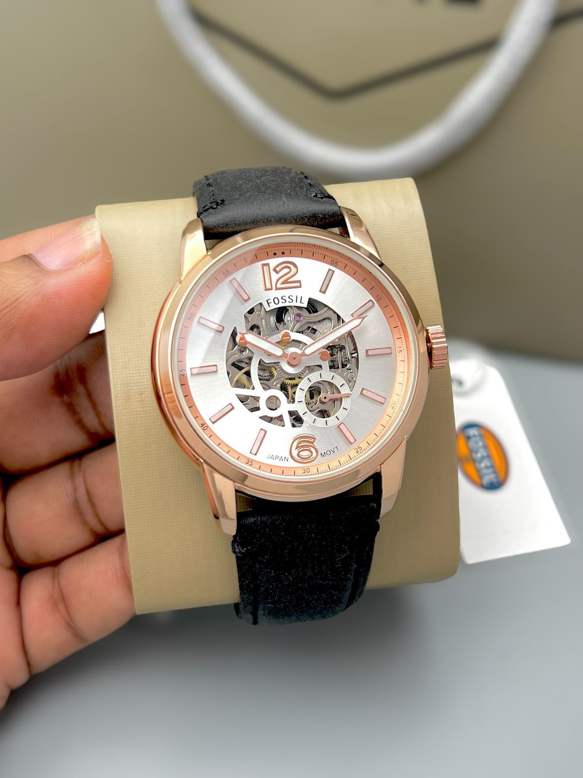 Luxury Automatic Leather Strap Watch for Men
