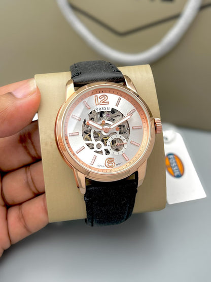 Luxury Automatic Leather Strap Watch for Men