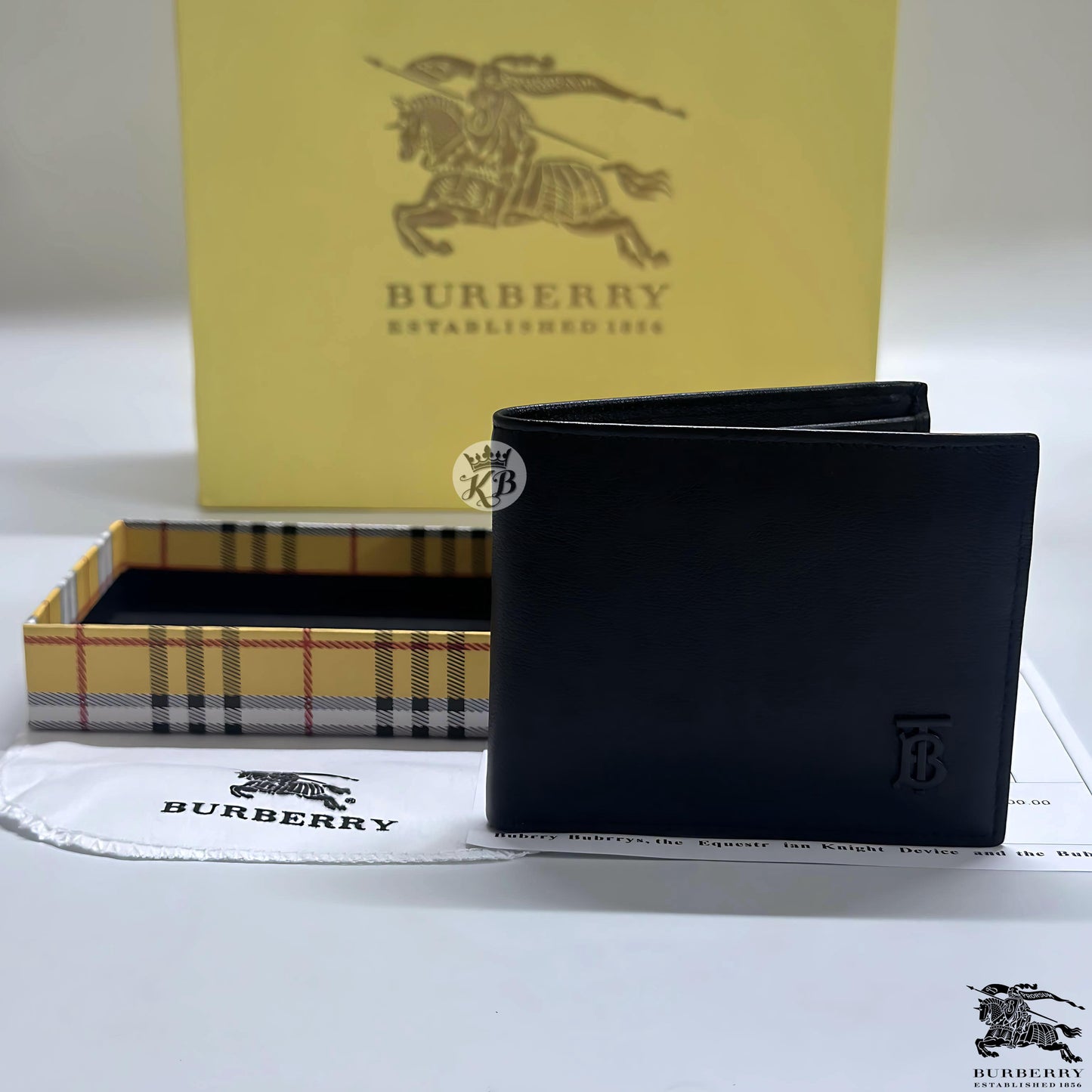 AMAZING TB LOGO GRAIN LEATHER WALLET