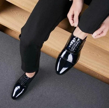 Luxury Patent Derby Shoes for Men